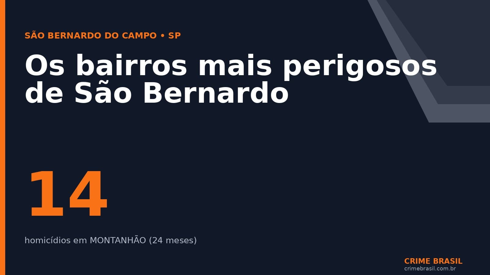 Bairros mais perigosos de São Bernardo do Campo — Crime Brasil.